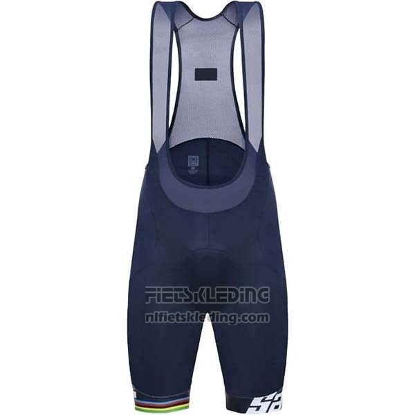 2019 Fietskleding USA Wit Donker Blauw Korte Mouwen en Koersbroek